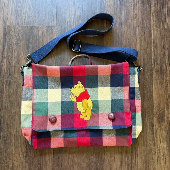 Disney Handbags - Vintage Disney Store Plaid Winnie the Pooh Messenger Bag 90s Y2K Crossbody Tote